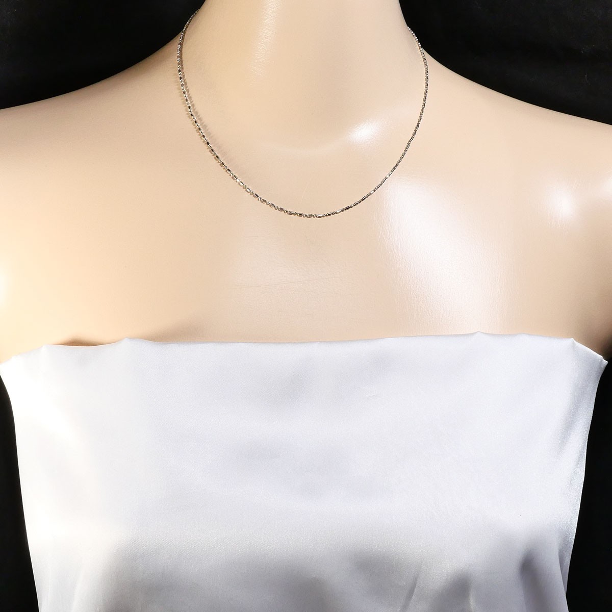 4�� PT850 Platinum Necklace 3.1g 40cm Free shipping Used