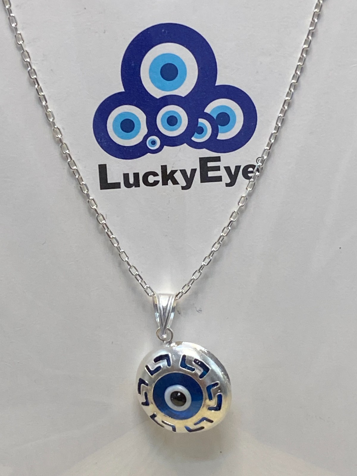 Evil eye Sterling Silver Pendant Necklaces #9516