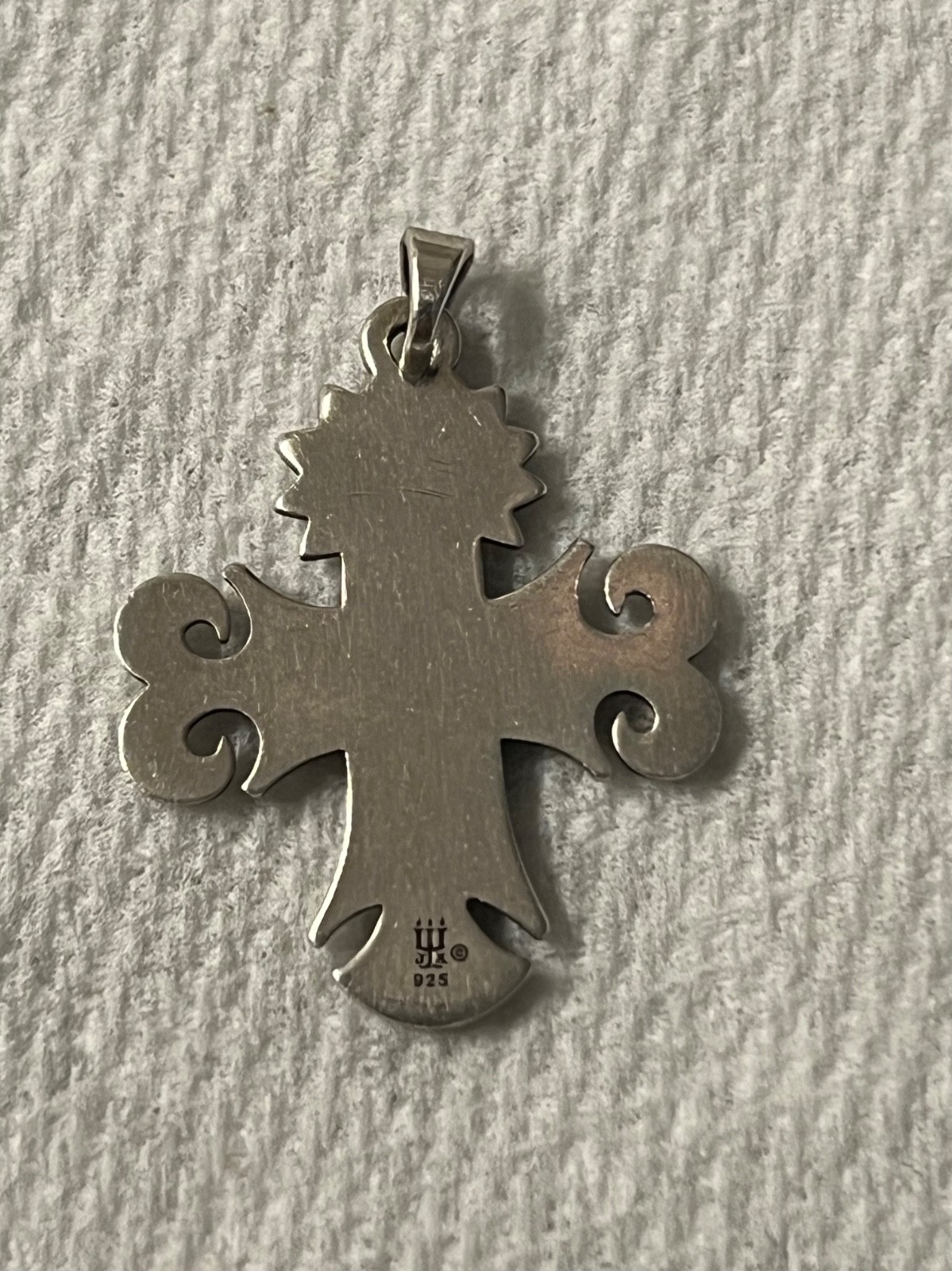 James Avery Retired La Primavera Sterling Silver Cross Pendant