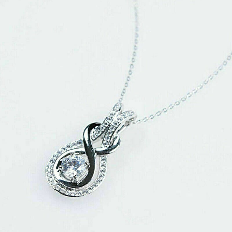 1.00 Ct Lab Created Diamond Pendant Necklace Without Chain 14k White Gold Over