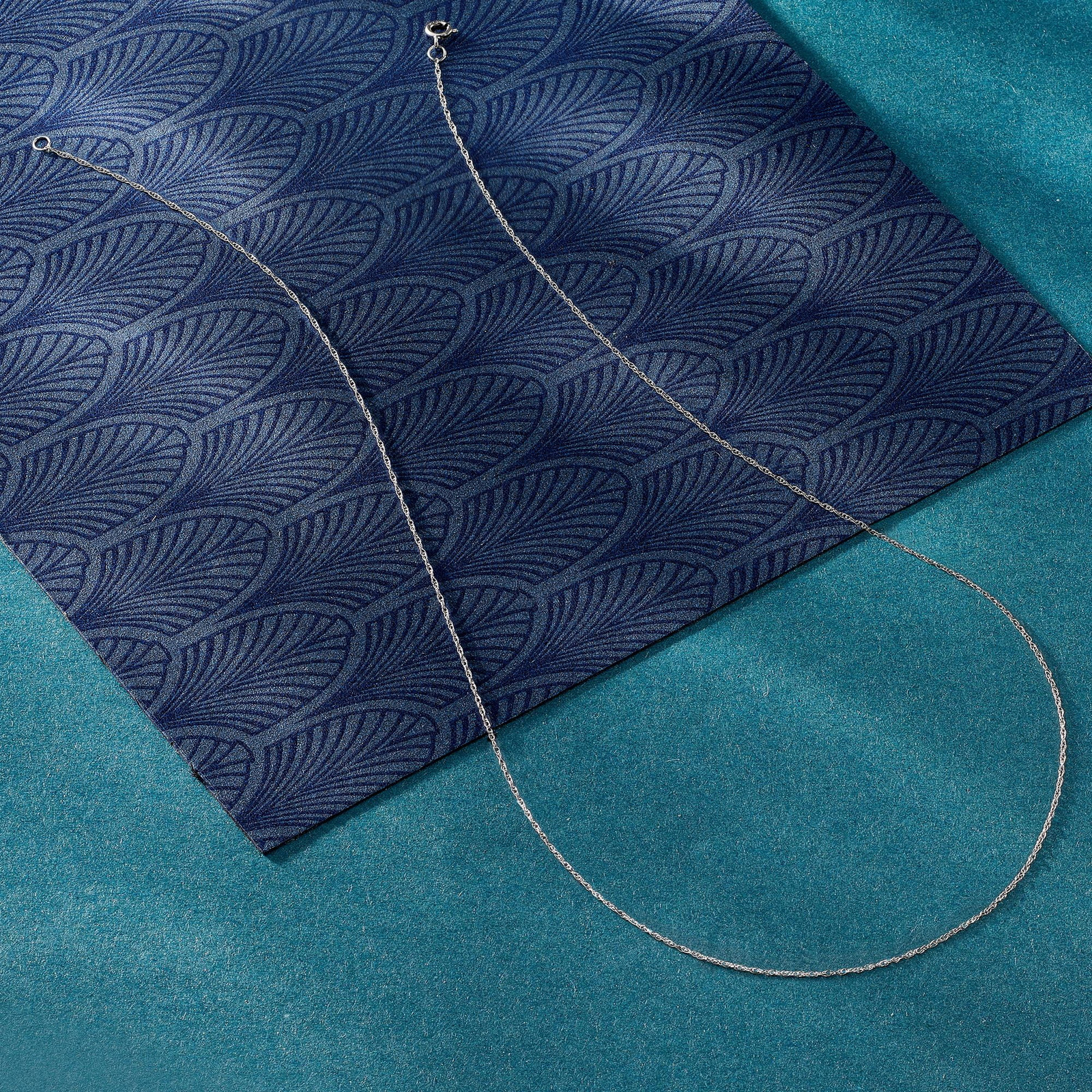 0.7Mm 14Kt White Gold Rope-Chain Necklace, Women’S, Adult
