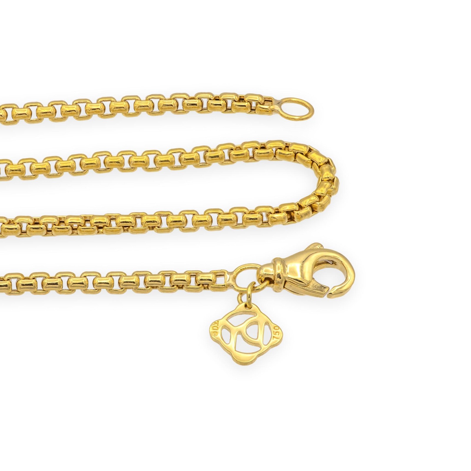 David Yurman 24″ 2.7mm 18K Yellow Gold 16.9 g Box Chain Necklace