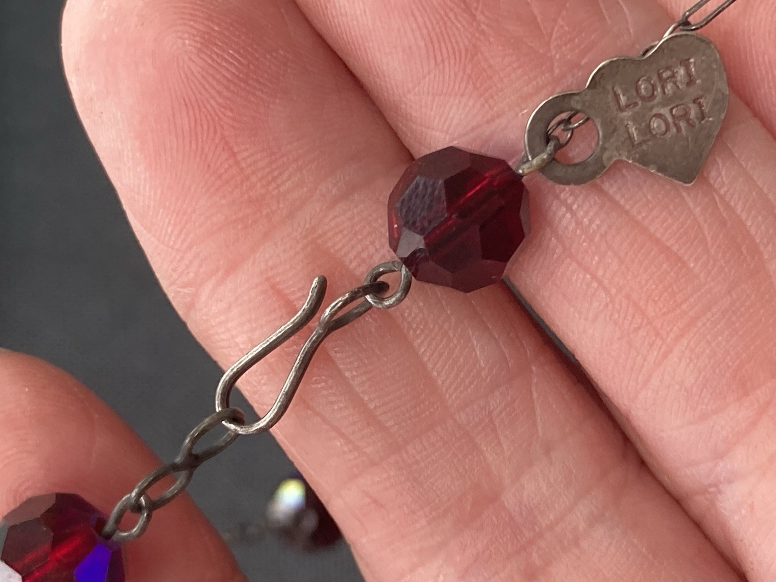Lori Lori Necklace Chocker Crystal Deep Red Fancy AB