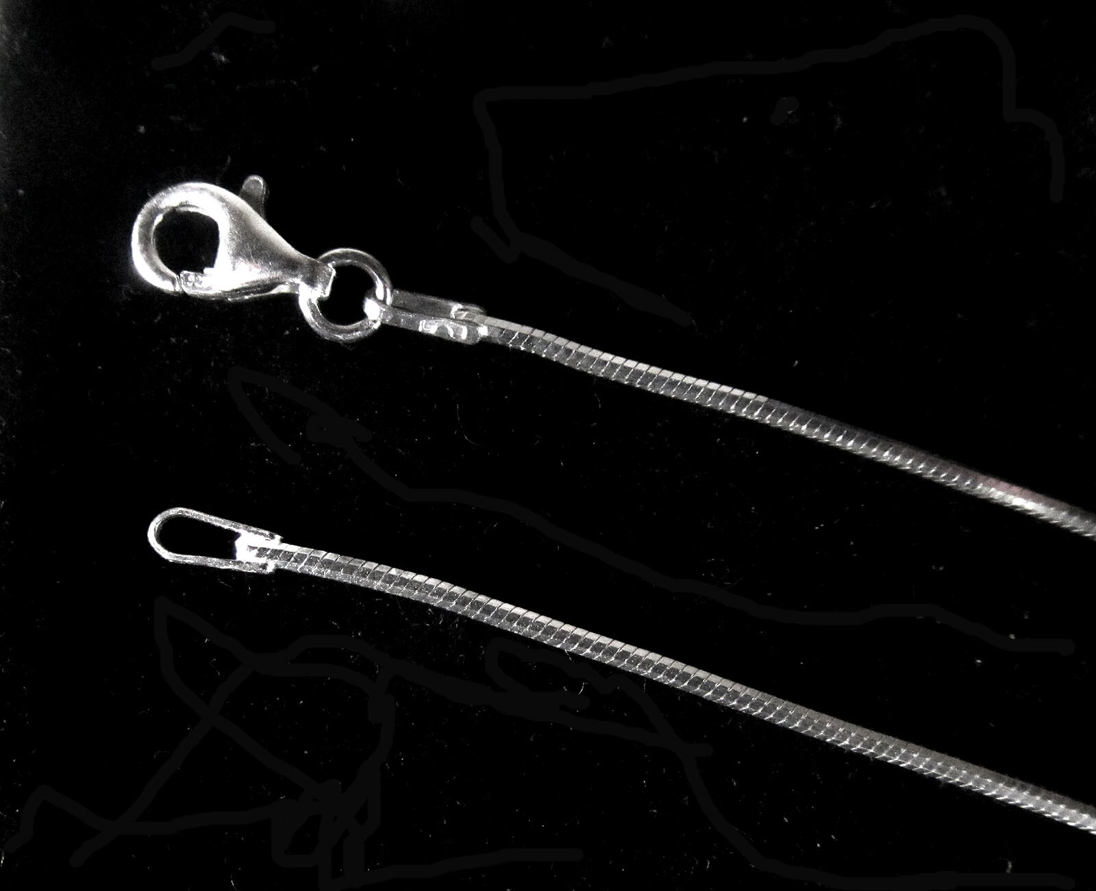 Chain 8 Sided Diamond Cut Mirror .925 Italy Sterling Silver Lobster Claw Clasp
