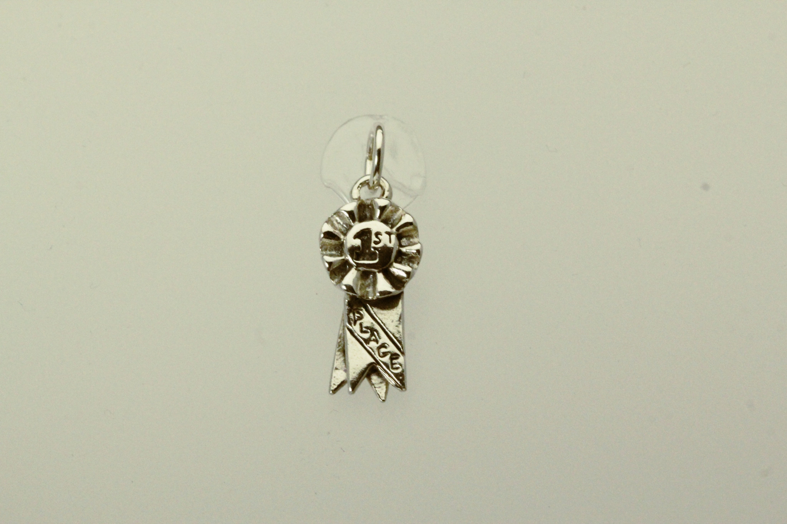 925 Sterling Silver 1st Place Ribbon Charm or Pendant 2.1 Grams (PEN9092)