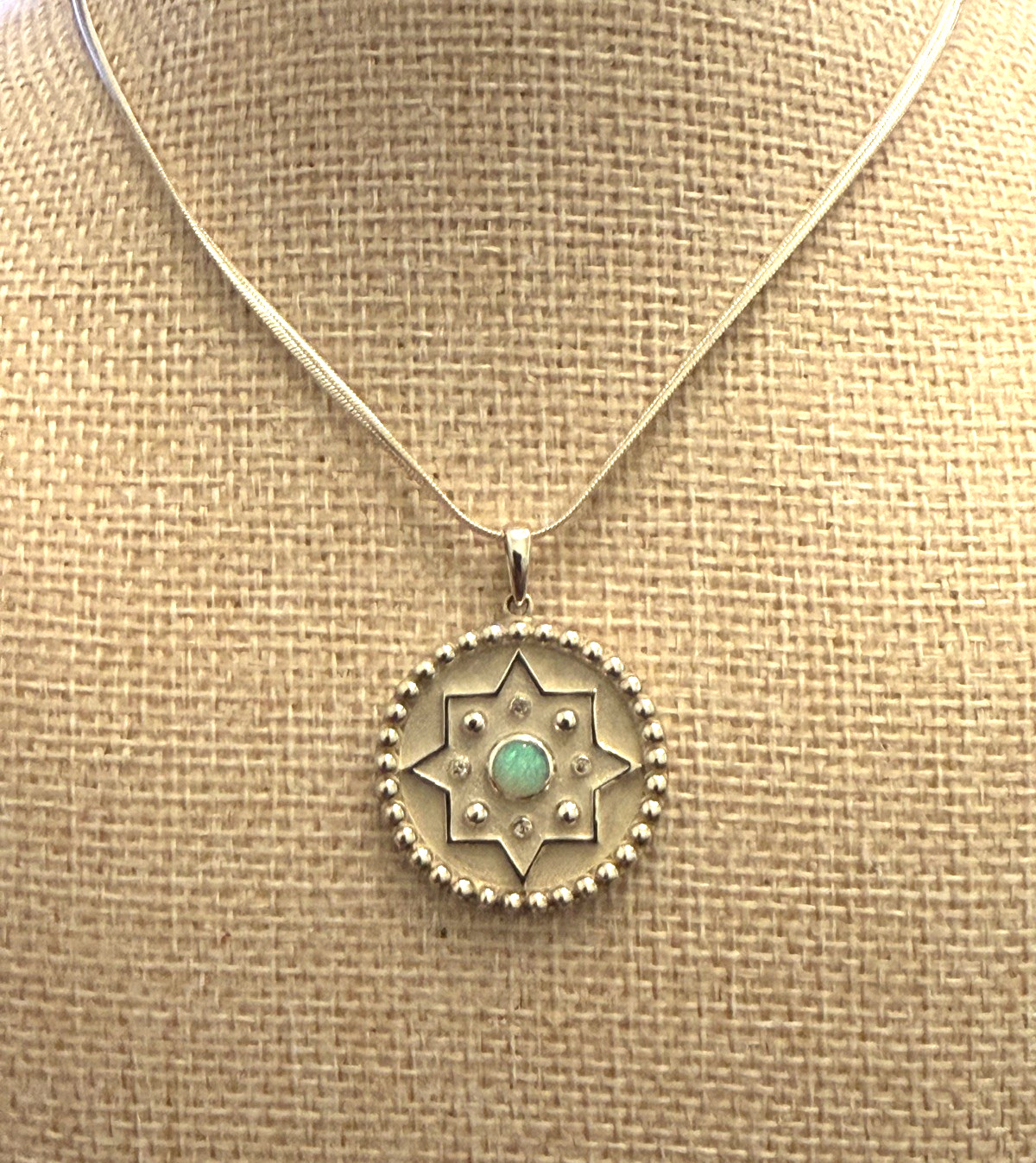 ANZIE Sterling Silver Dew Drop Pendant with 17″ Sterling Silver Necklace