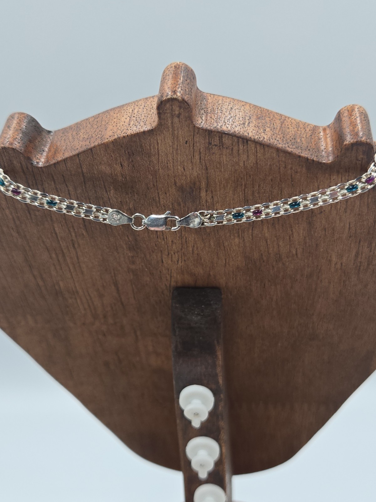 925 Milor Bismark Chain Sterling Silver Multi-Color Enamel
