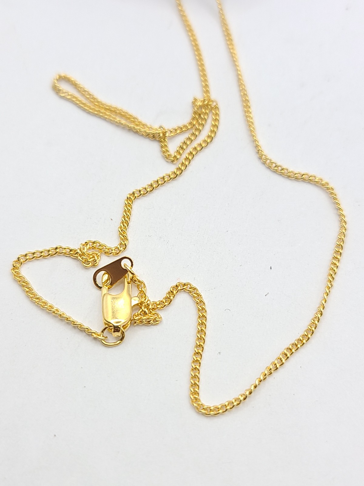 Gold over Sterling Silver Pendant Virgin Mary Necklace Stainless Steel Chain 18″