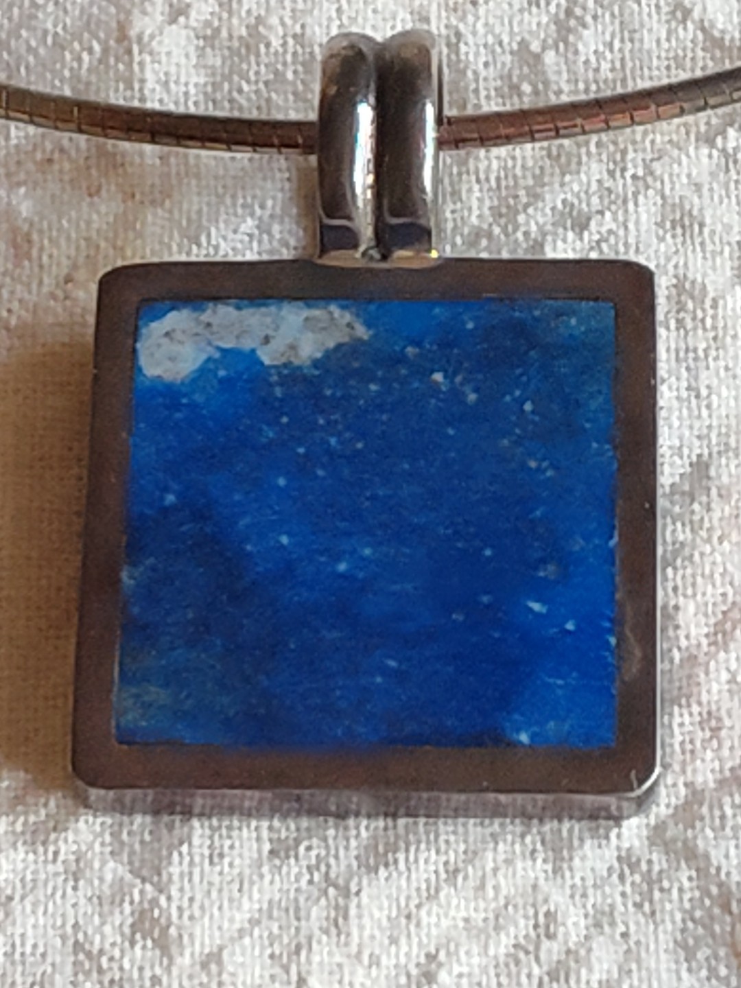 Carolina Silver Company Lapis Lazuli .950 Silver Necklace 19″ D2