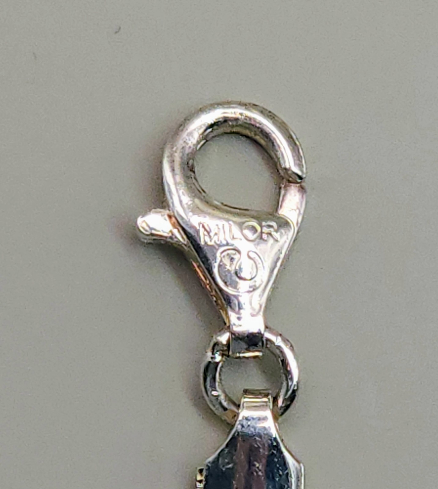 Milor Italy 950 Fine Silver Reversible Omega Choker Necklace 4mm Vintage Chain