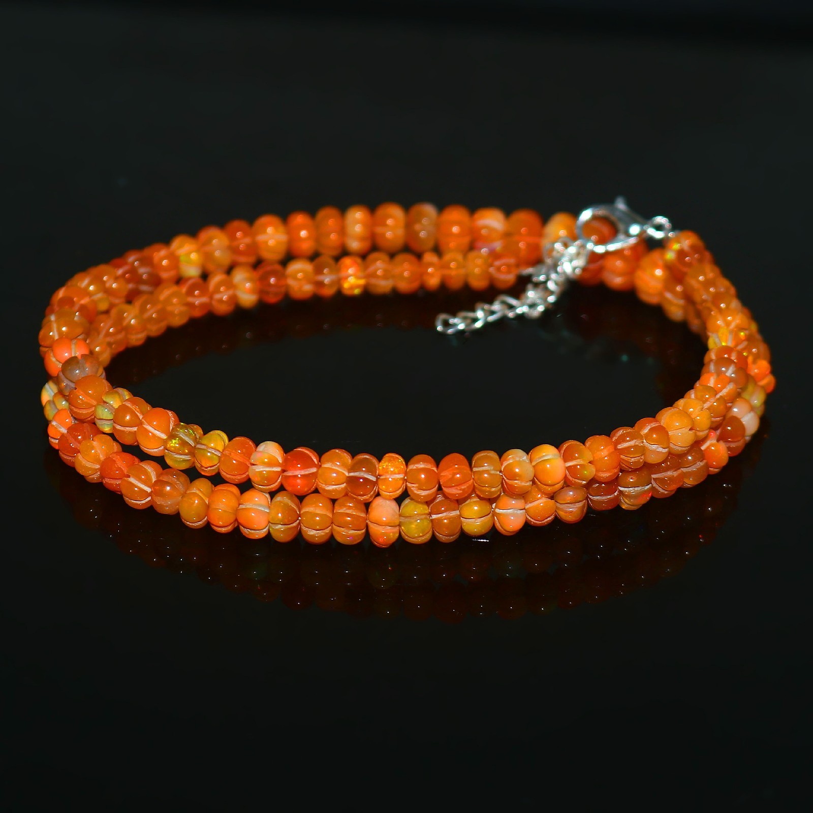 Special Sale Opal Bead Pumpkin Opal Bead Orange Color Opal Necklace Gift For Her