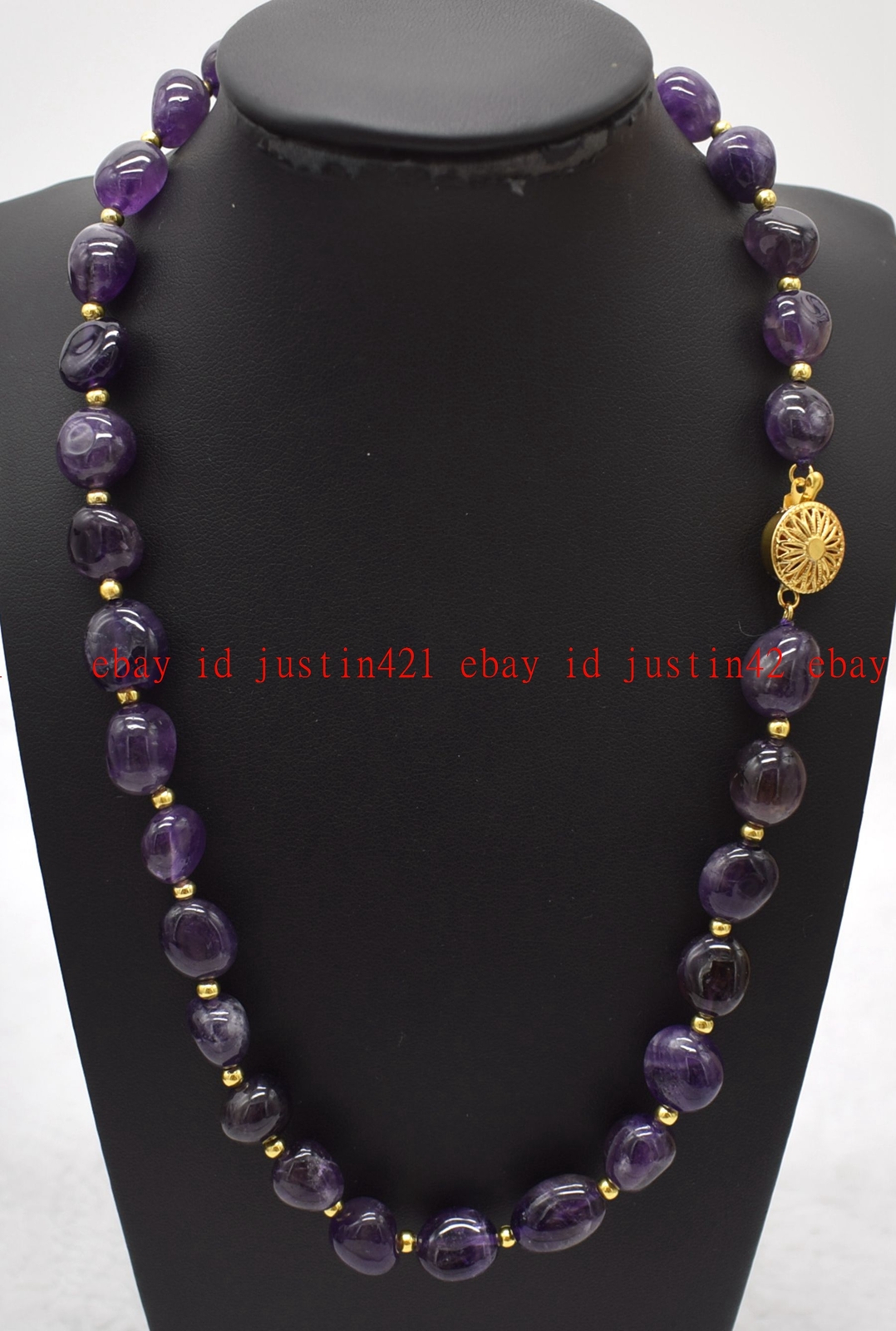 Fashion Jewelry 8-10mm Amethyst Irregular Gemstone Beads Necklace 16-50″