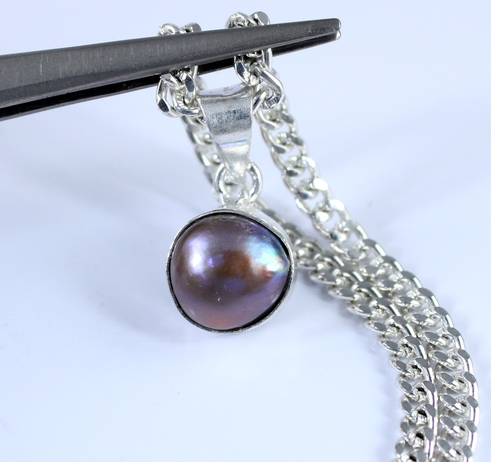 6.25 Ct Natural Tahitian Black South Sea Pearl Round Gemstone Pendant See Video