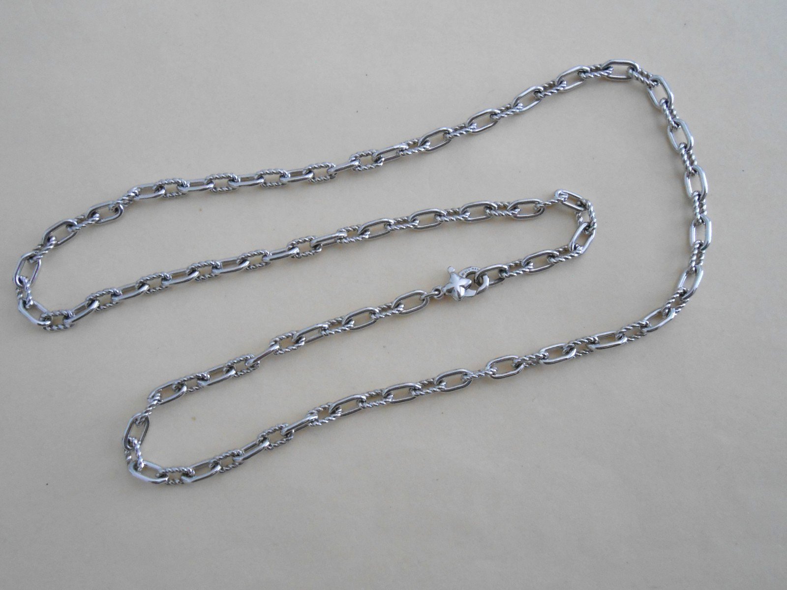 $395 David Yurman Sterling Silver 3mm Madison chain Necklace 18”