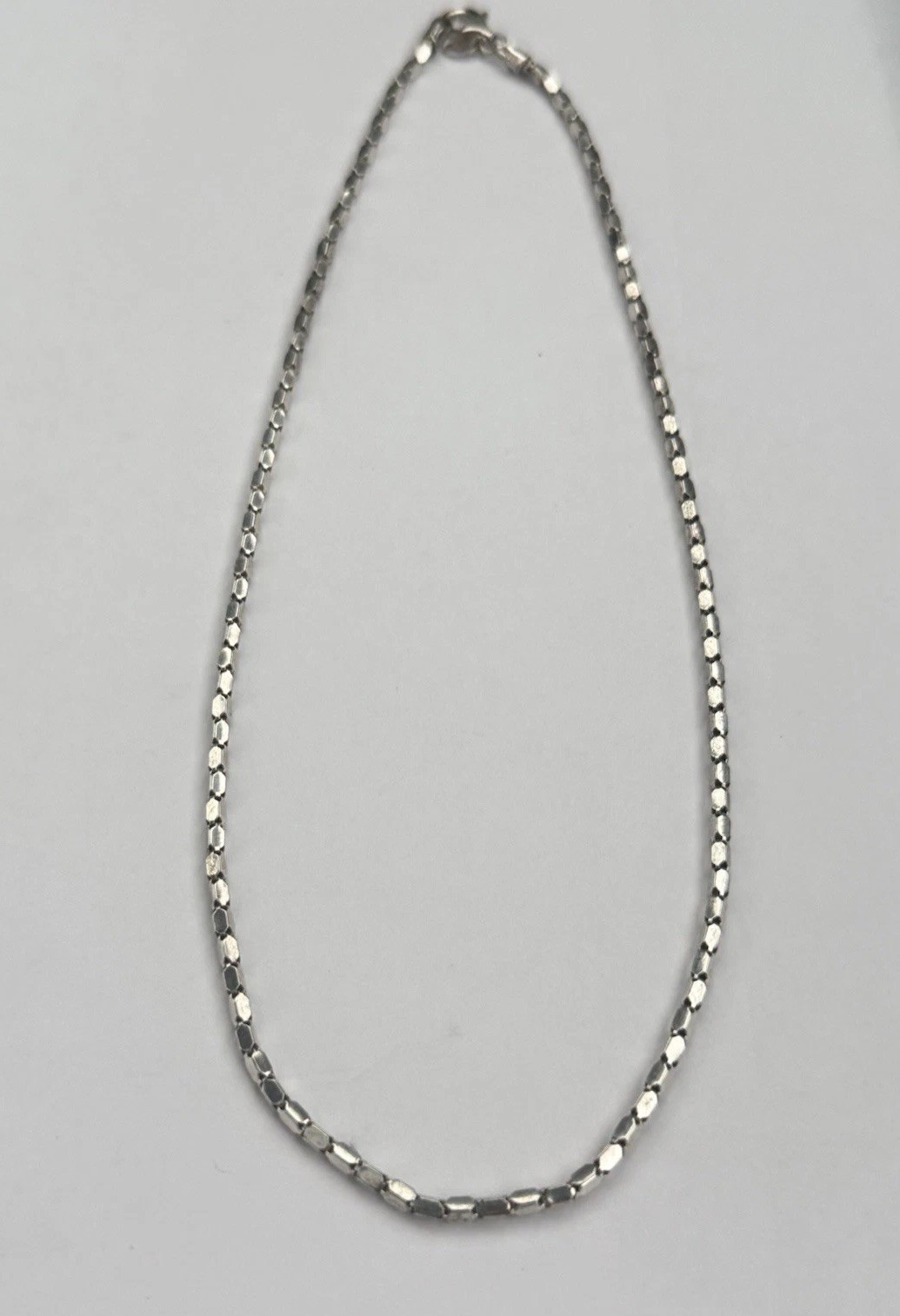 Milor Italy 950 Ultra Fine Silver Luminosa Cobra Snake Link Chain 18” Necklace