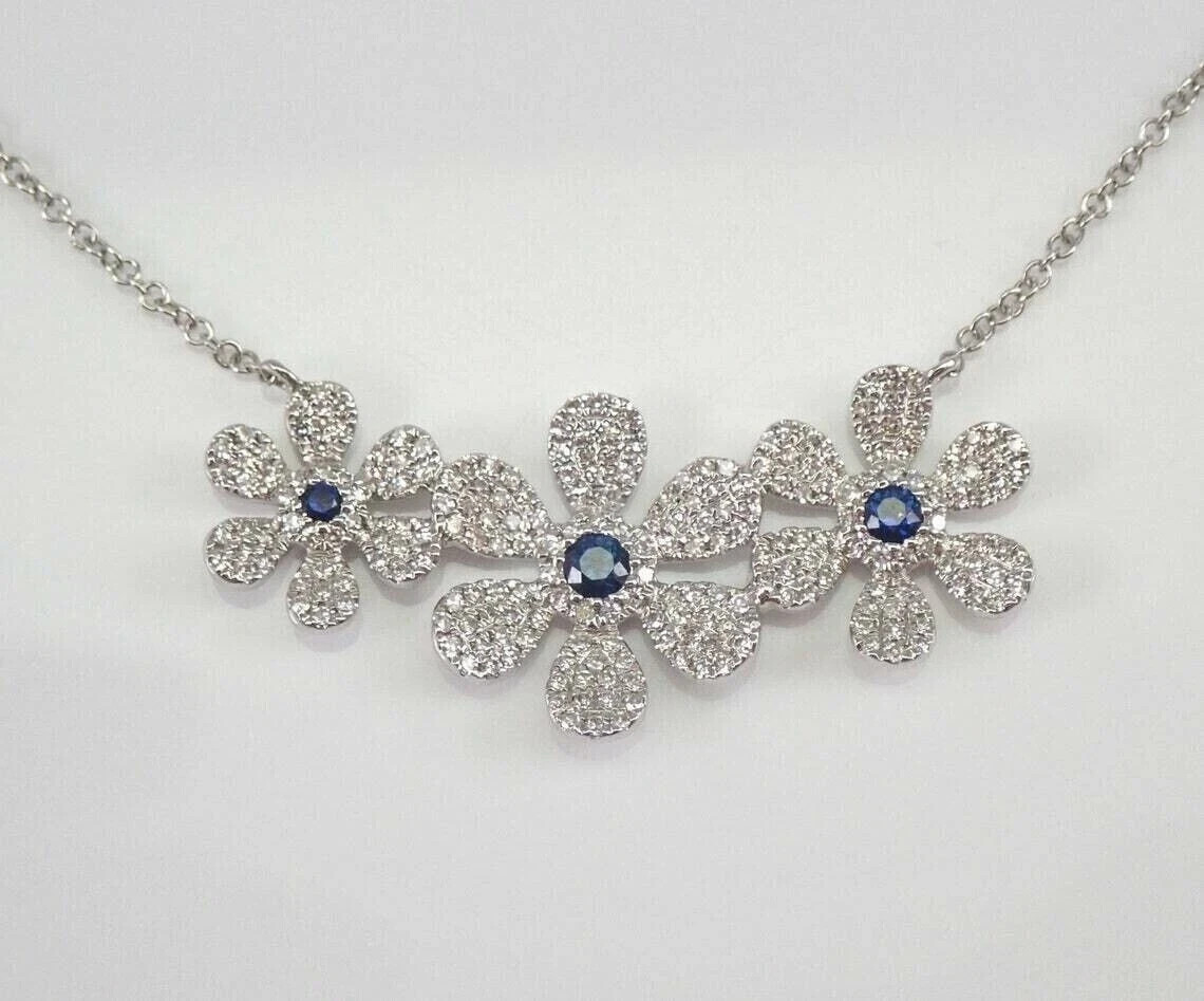 2Ct Round Cut Lab Created Diamond 14K White Gold Plated Flower Necklace Pendant