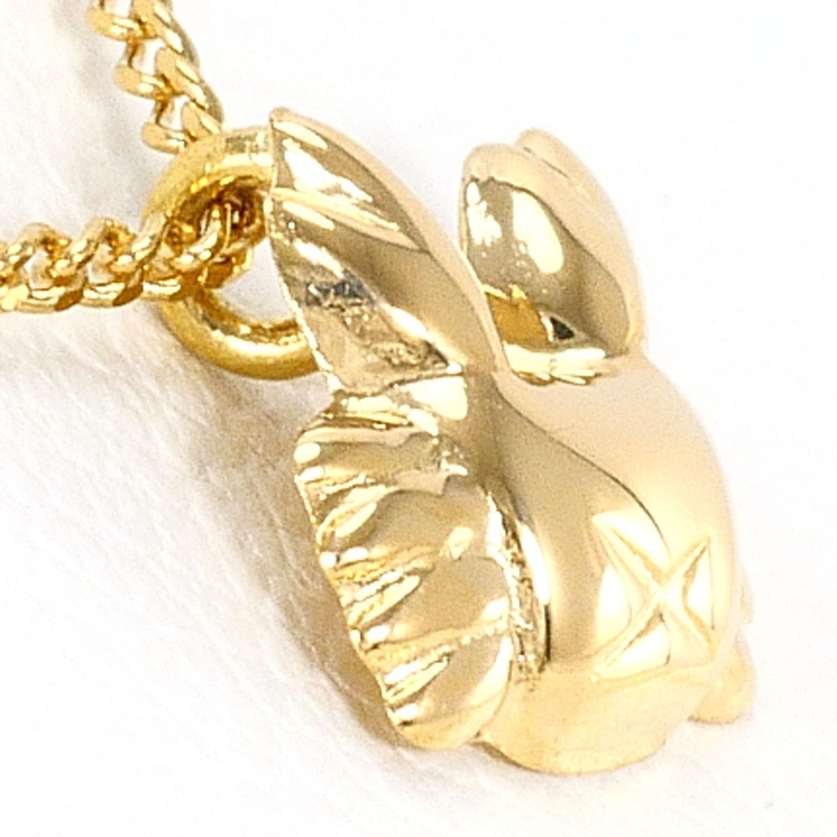 K18 18k gold Necklace 1.3g 40cm Free shipping Used