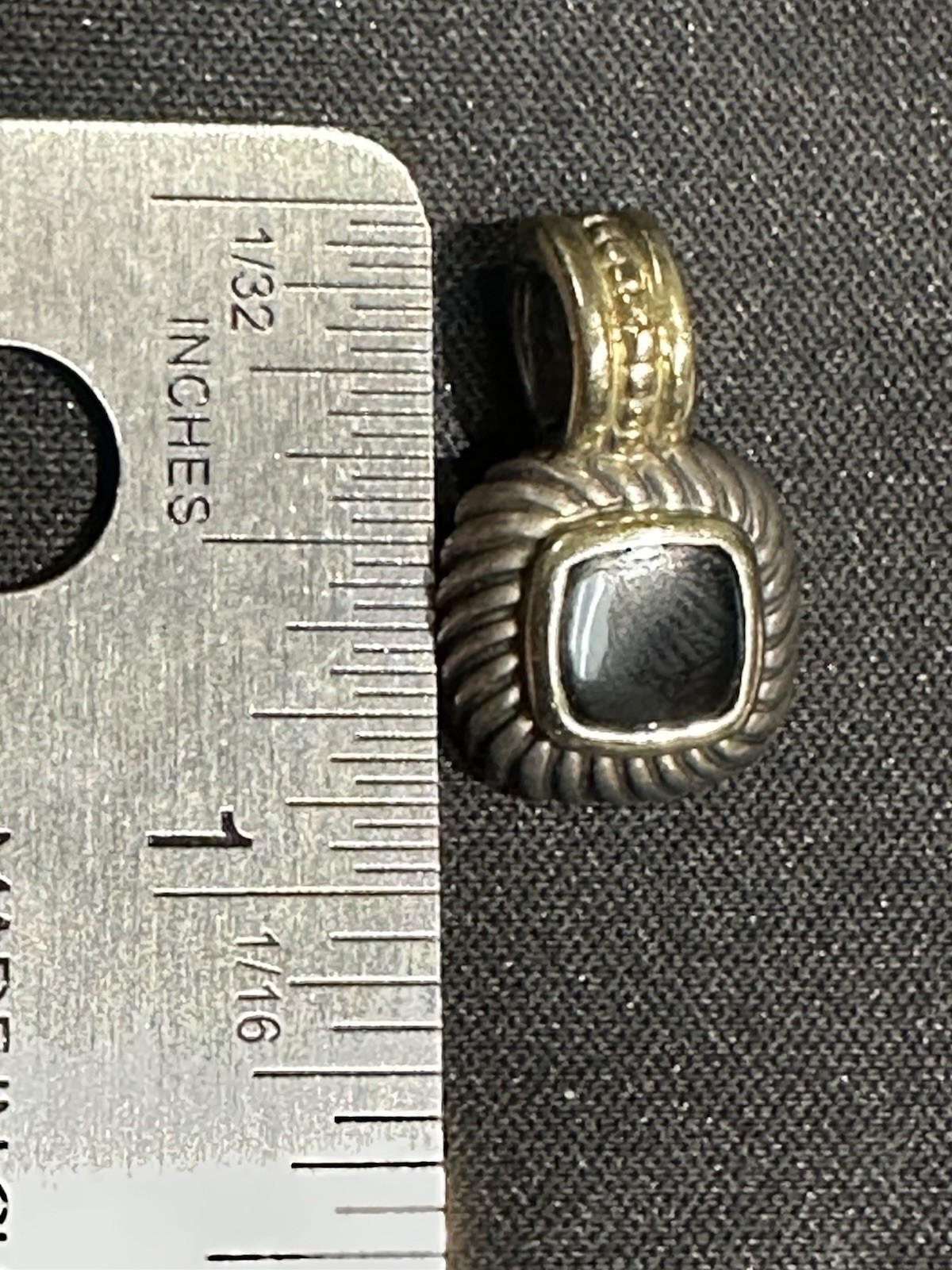 DAVID YURMAN Albion Sterling & 14K Gold Black Onyx Set/Earrings/Ring5/Pendant