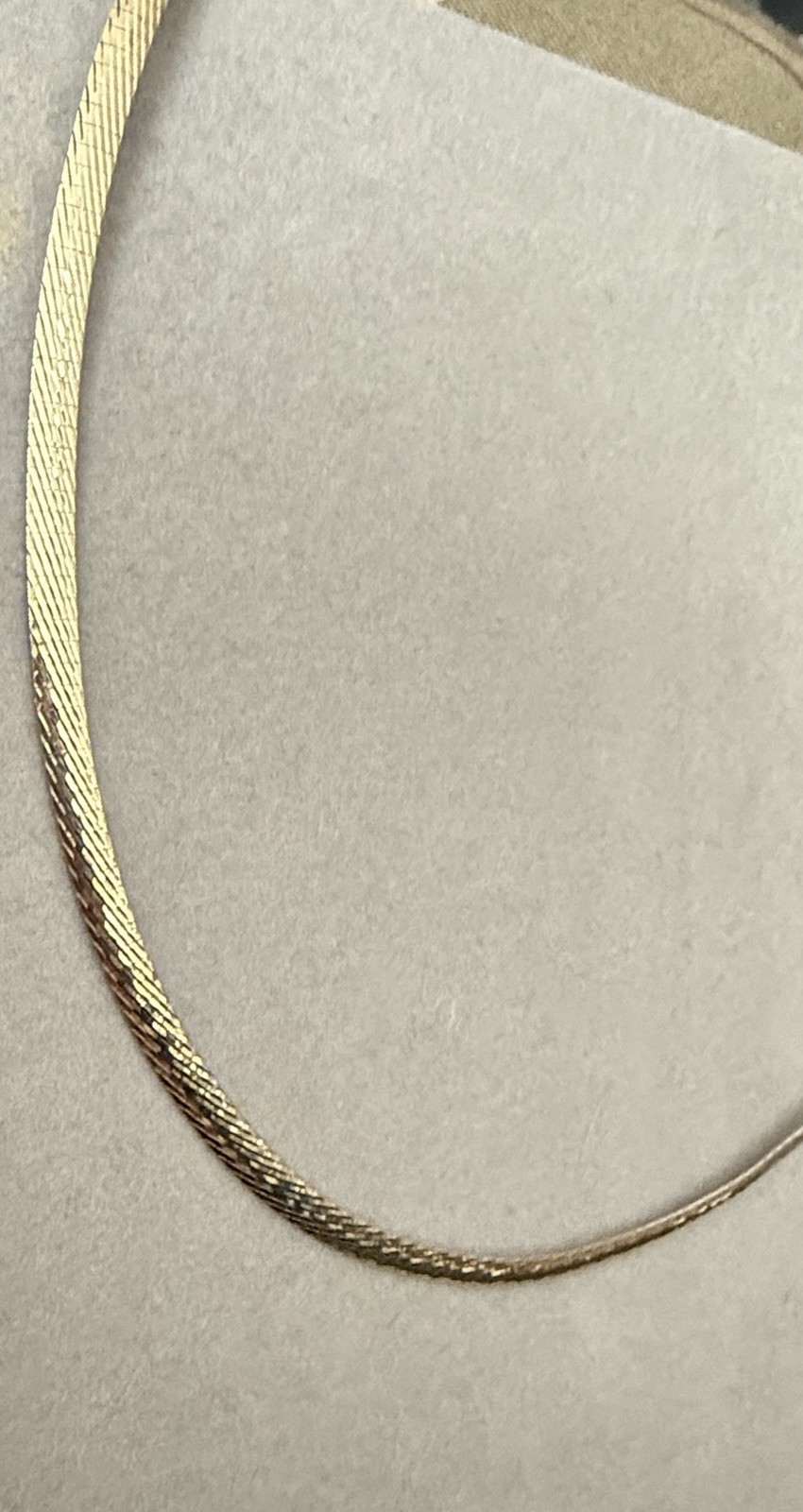 Vintage Omega Reversible 14 K Yellow/White Gold Necklace 18 In Approximately 18G