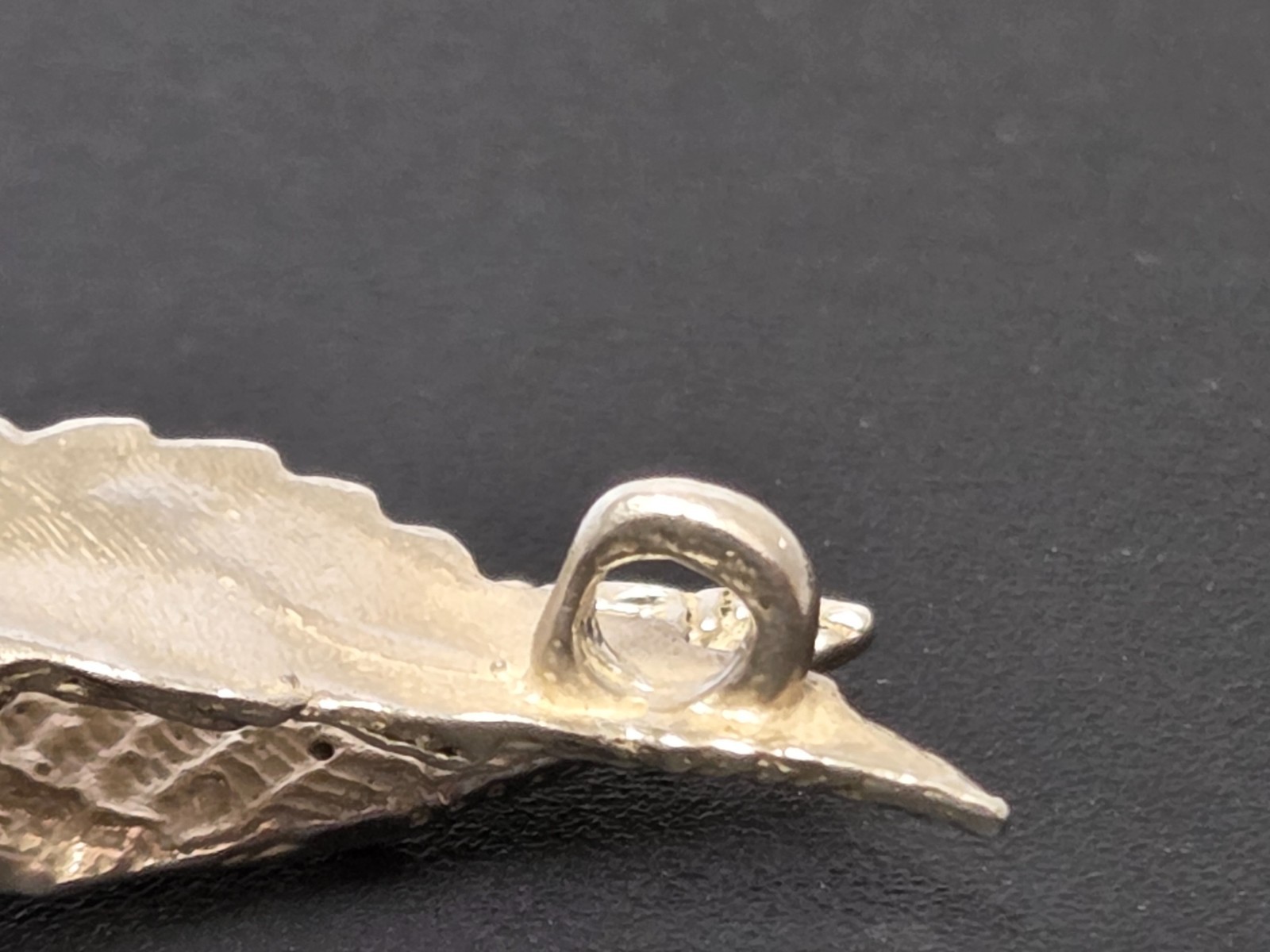 HUMMINGBIRD Sterling Silver Pendant Charm Vtg 925 3D Bird Flying 1.25″ Tall