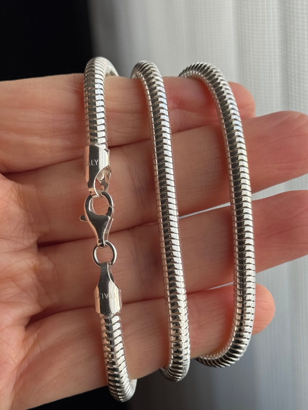 925 Sterling Silver (5MM) Snake Chain Polished