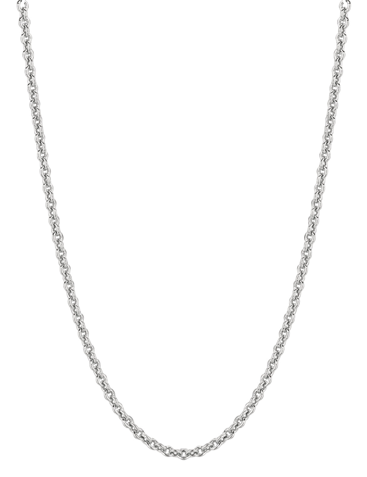 14k White Gold Cable Link Pendant Chain/Necklace 24″ 2.2 mm 3.7 grams WRCAB60