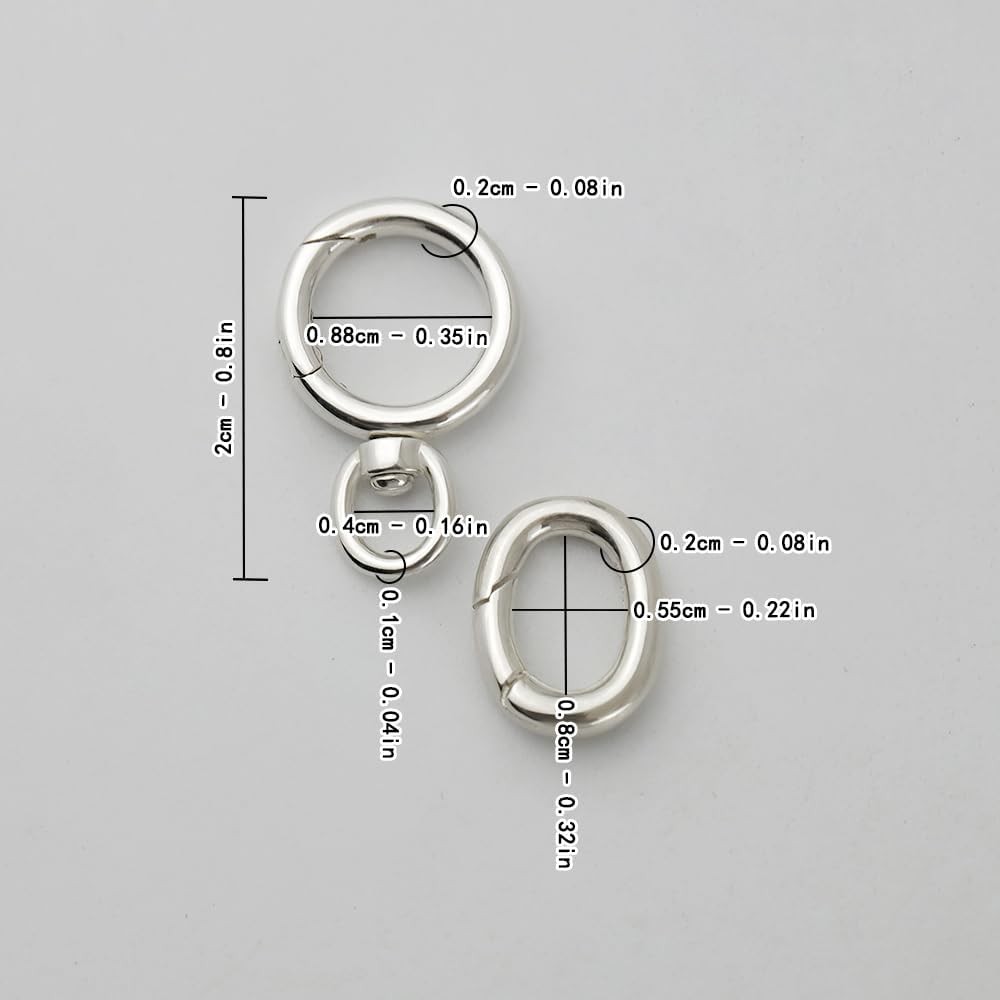 925 Sterling Silver Double-Ended Necklace Clasps & Chain Extender Connectors