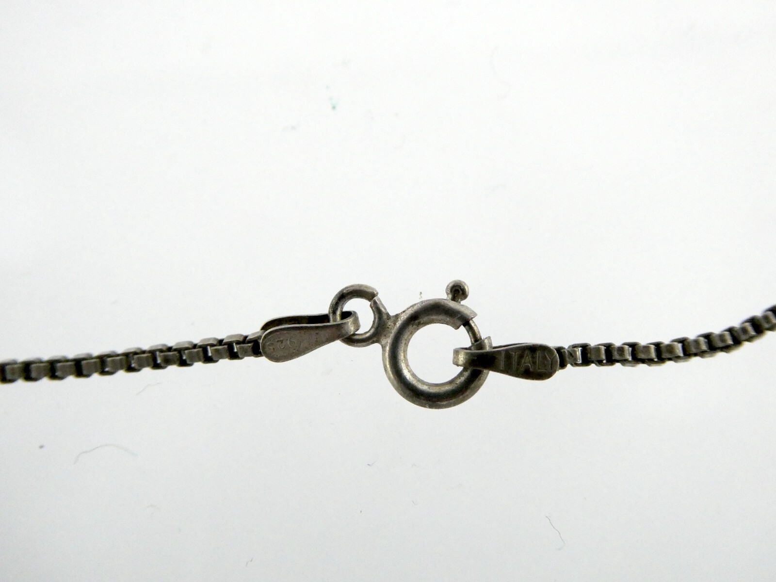 Italy Sterling Silver Box Chain Necklace 925 5.4g 24.5 Inch Length 1.26mm Thick