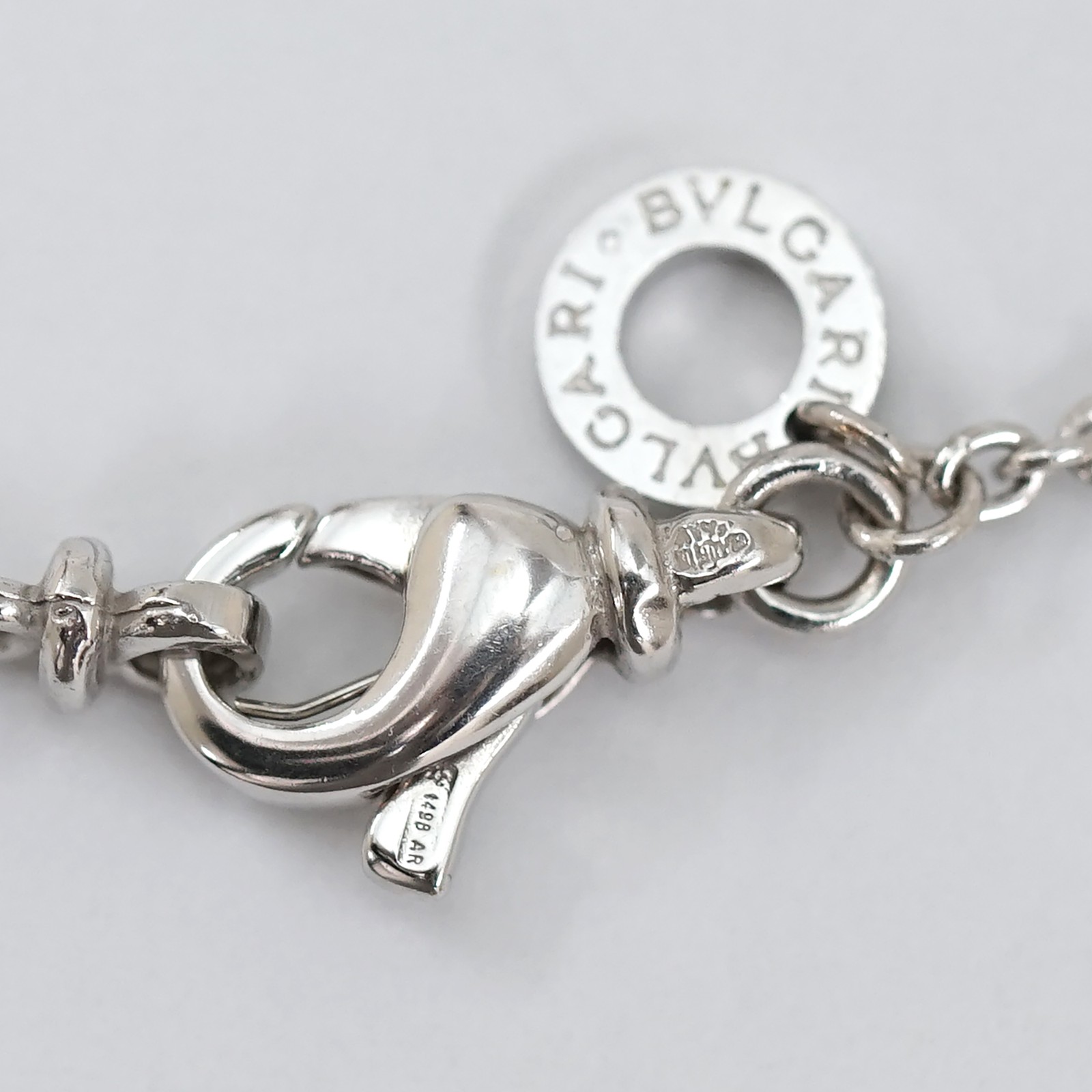 BVLGARI B zero1 Necklace 16″ 18k White Gold Auth #12059
