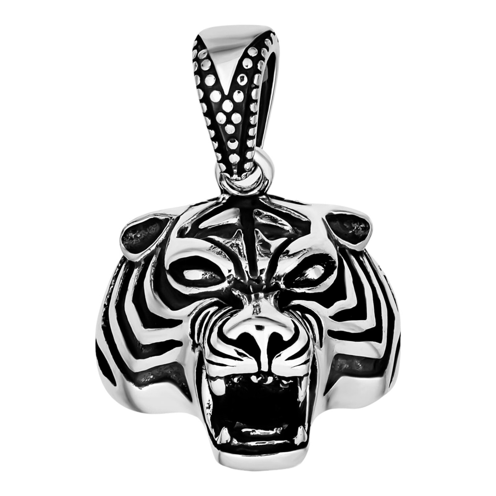 Solid 925 Sterling Silver 3D Tiger Cheetah Women’s Men’s Pendant