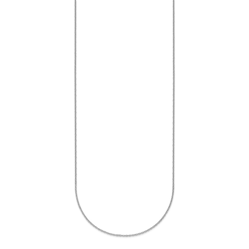 950 Platinum Polished 1.1mm Solid Cable Chain Necklace 18″- 2.42gram