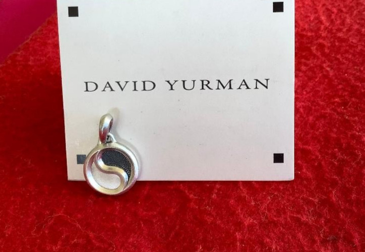 David Yurman Yin & Yang Amulet Enhancer Black Sterling Silver 925