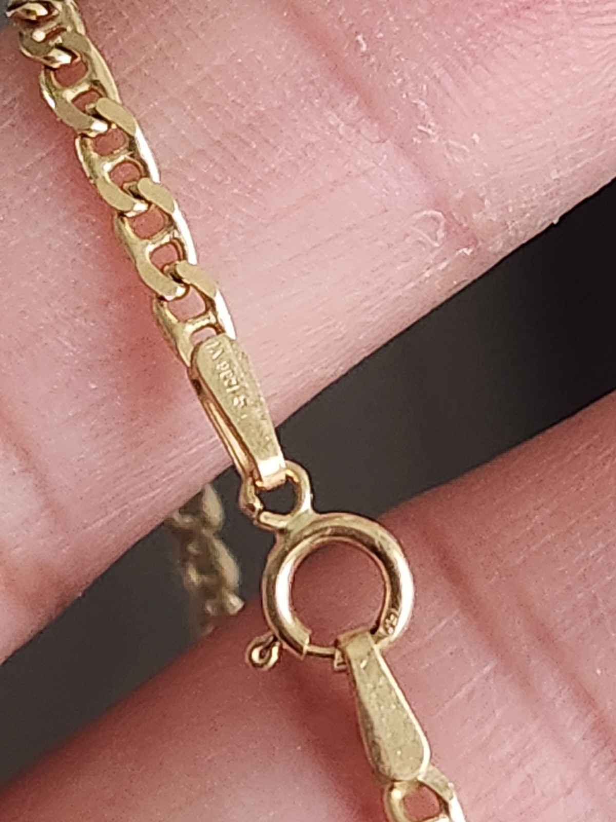 750 18K 750 (Italy?) Yellow Gold Cuban Links NECKLACE- ☆1236 VI/ 6.23 Grams