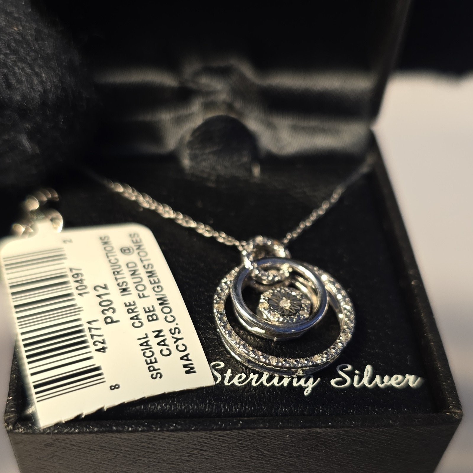Diamond Pendant Necklace 1/10 Ctw Sterling Silver_ Macy’s