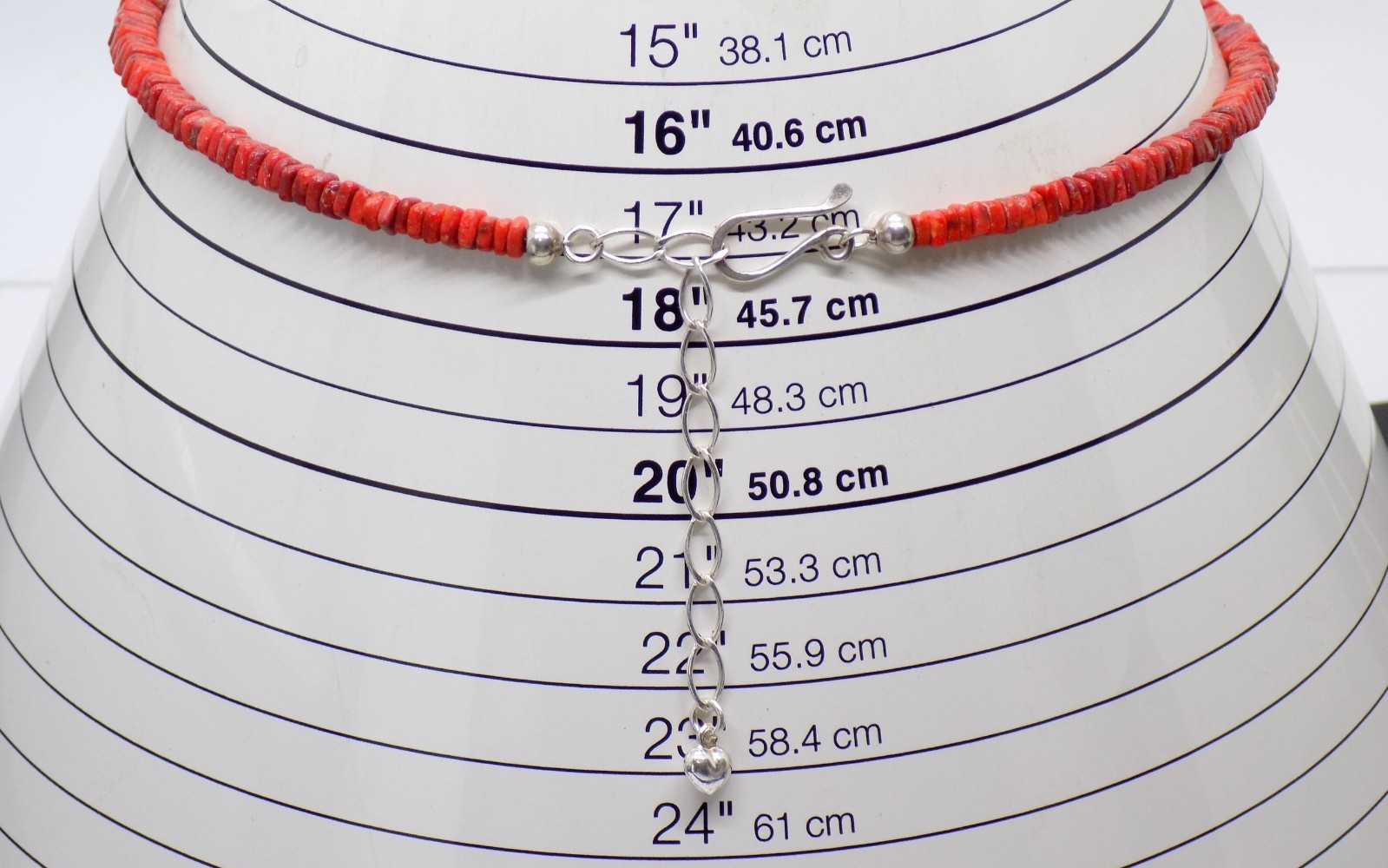 DTR Mine Finds By Jay King Coral Square Graduated Sterling Silver 925 Necklace.