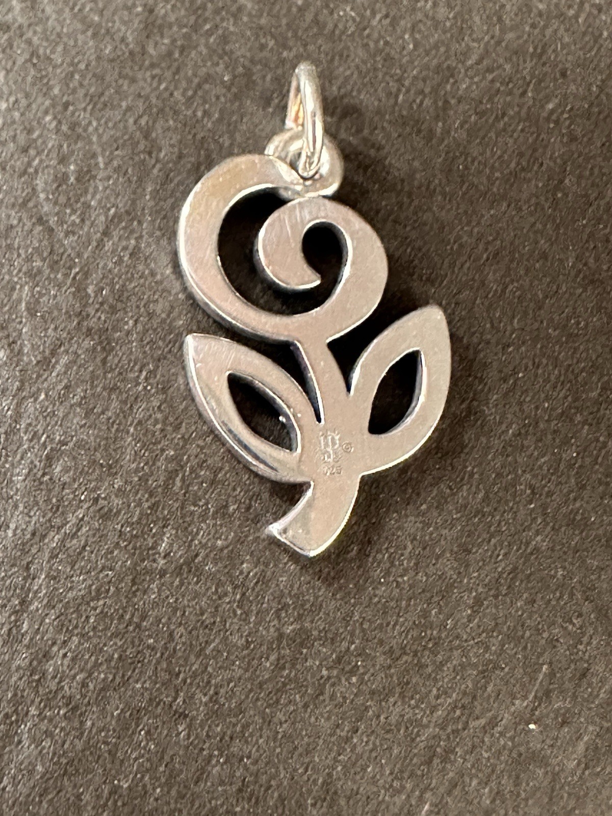 Retired James Avery Flower of Hope Charm, Sterling Silver