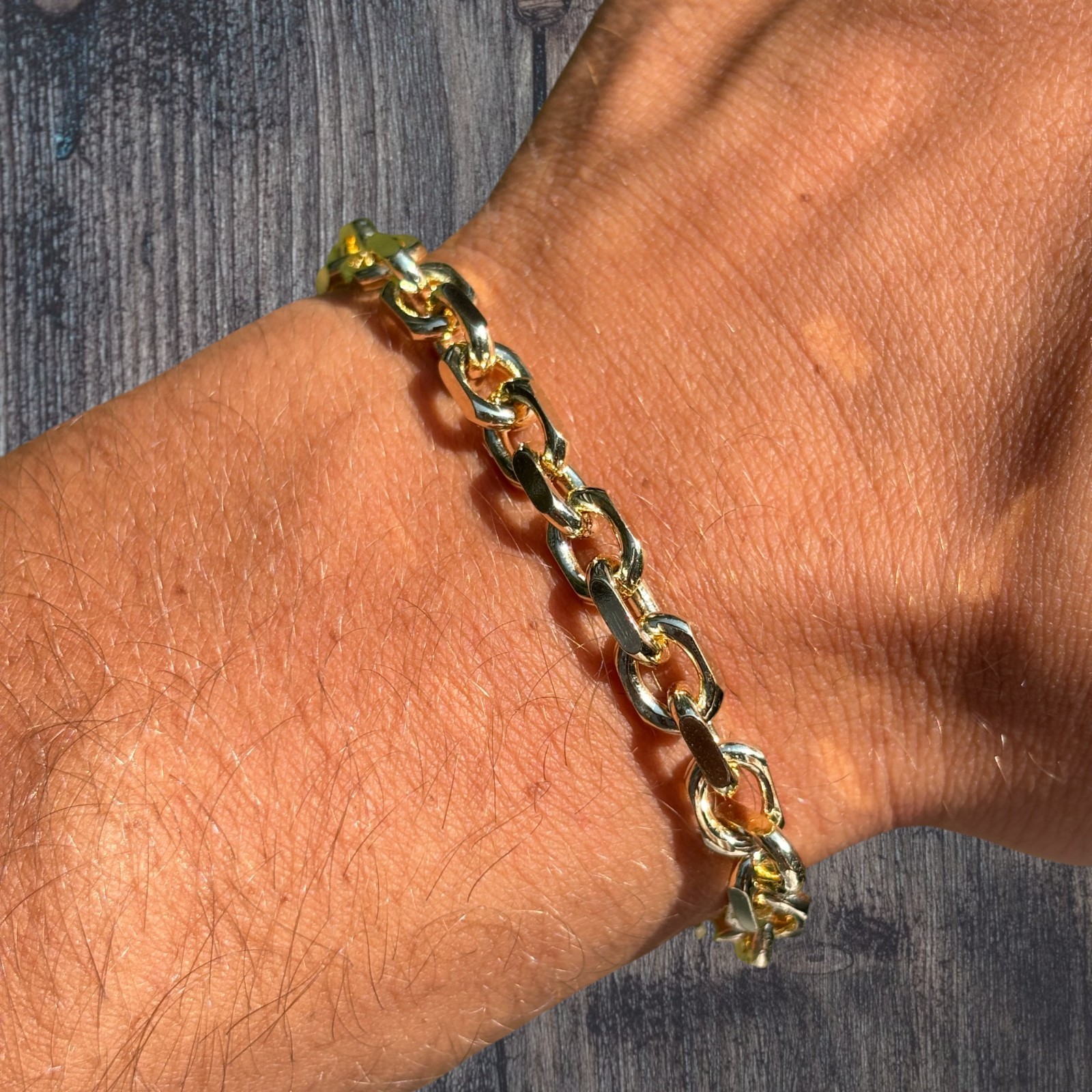 6mm Anchor Cable Bracelet – Real Solid 925 Sterling Silver Or 14k Gold Vermeil
