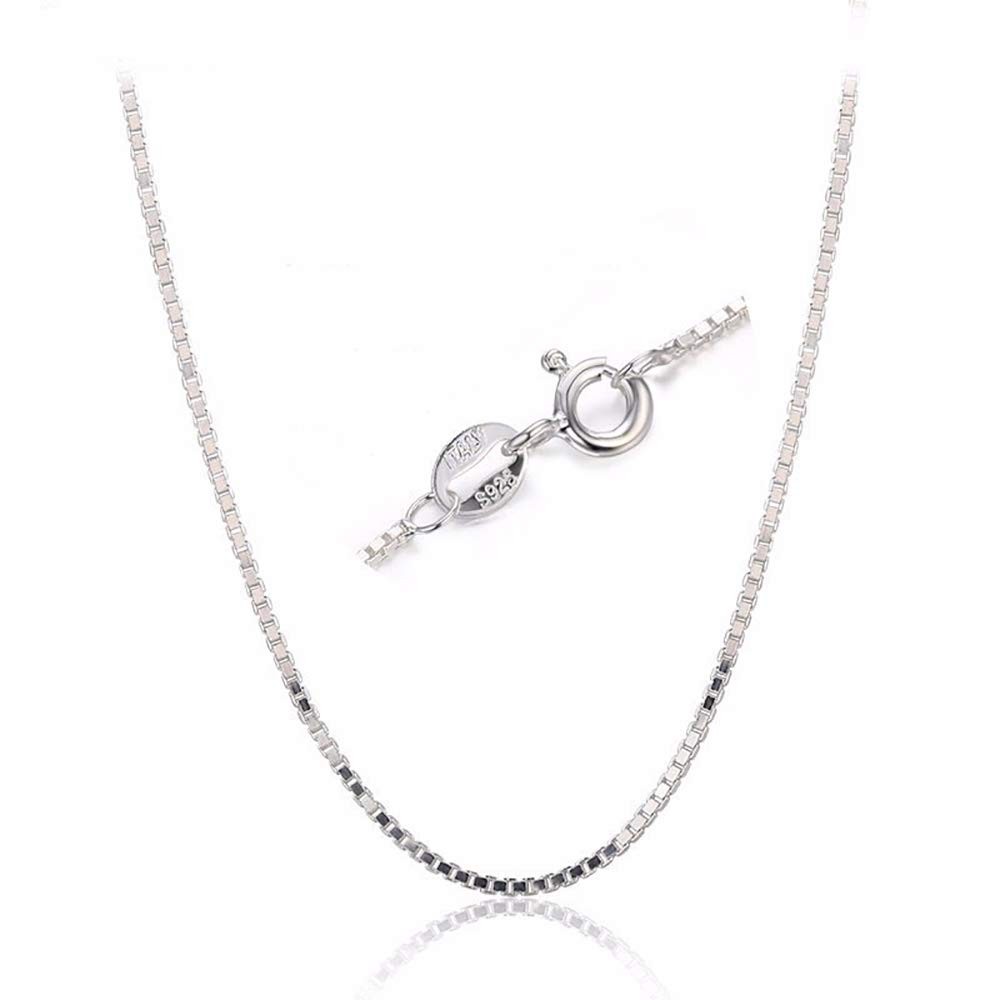 925 Sterling Silver Designer Chain 0.8MM Delicate Italian Box Chain – Super T…