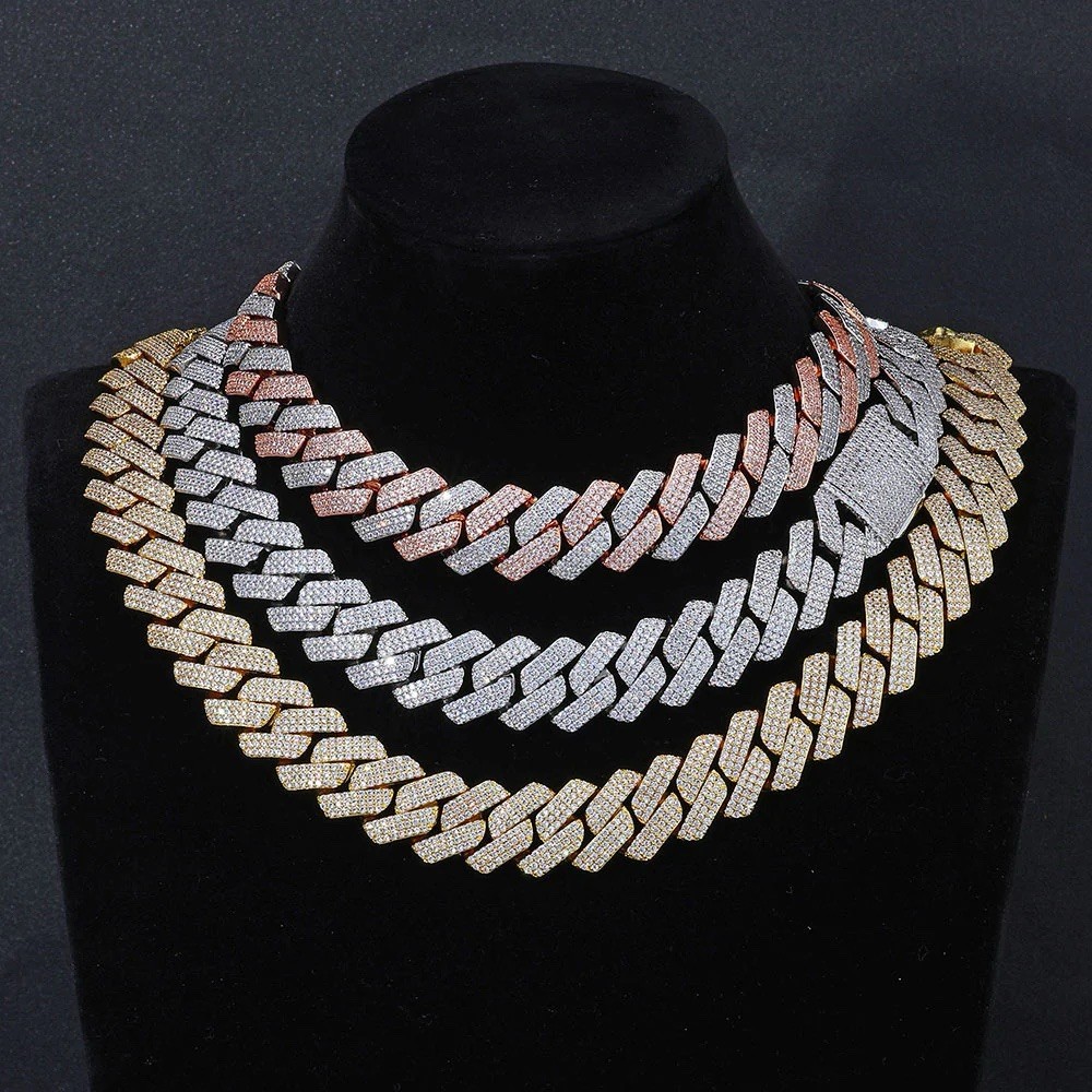 Johnny Dang Cuban Chain Diamond Necklace 40 ct 10K 2-Tone Gold 15mm 178 Grams