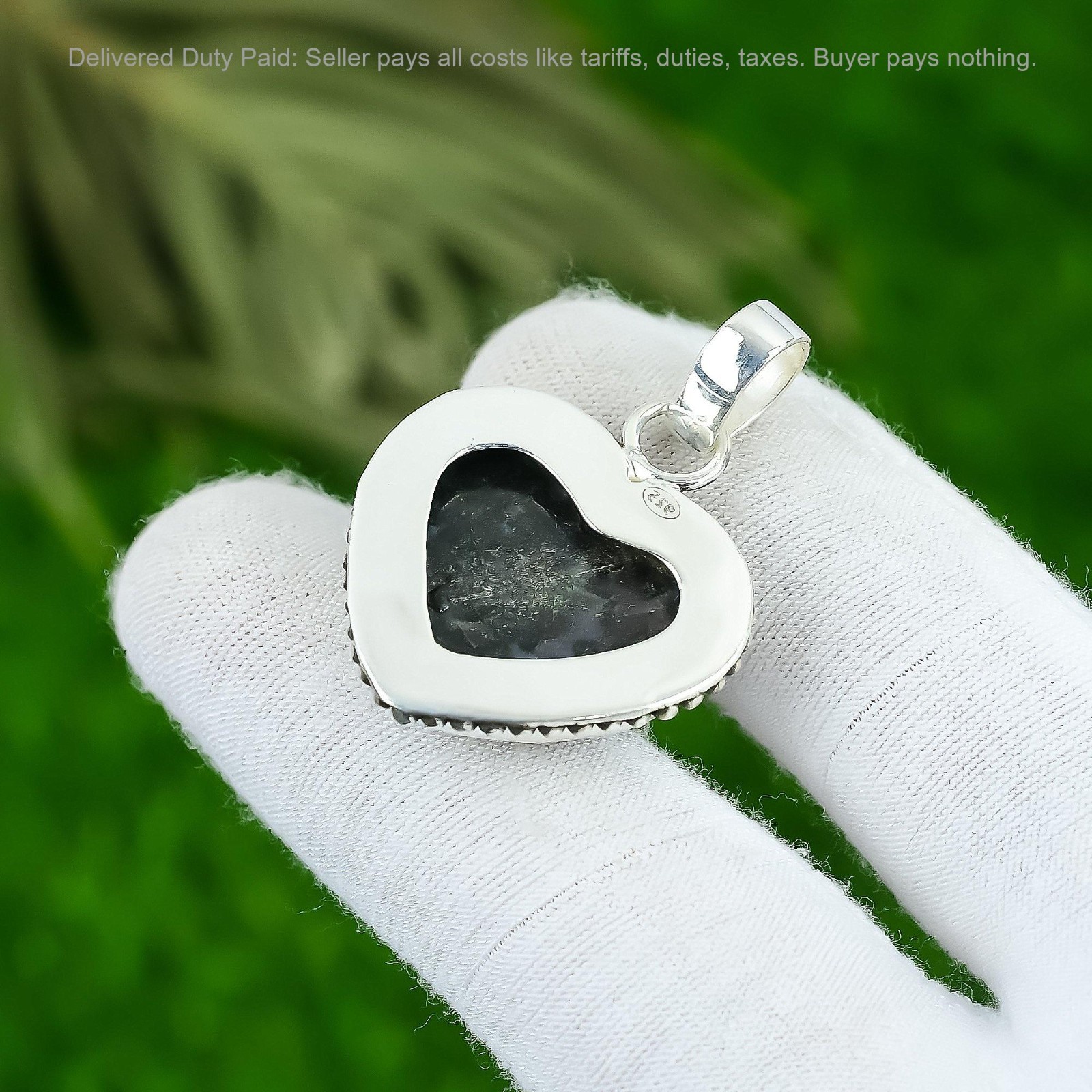 Sterling Silver Mystic Merlinite Stone Anniversary Engagement Daughter Pendant