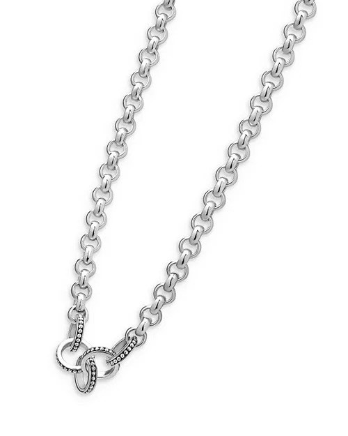 LAGOS Caviar Sterling Silver Link Necklace 925 w/ Box & Papers Nordstrom