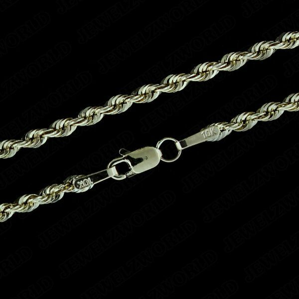 10K Solid Yellow Gold Initial Letter Plate Pendant A-Z Alphabet Charm Rope Chain