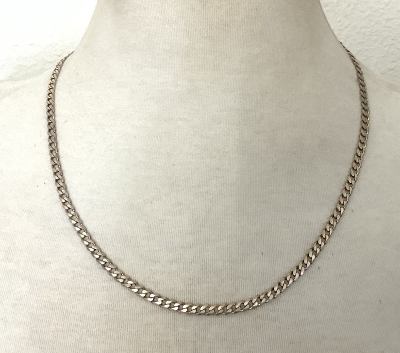 Italy 925 Sterling Silver 4.6 mm Cuban Curb Link Chain 22” Necklace ~ 18.3g