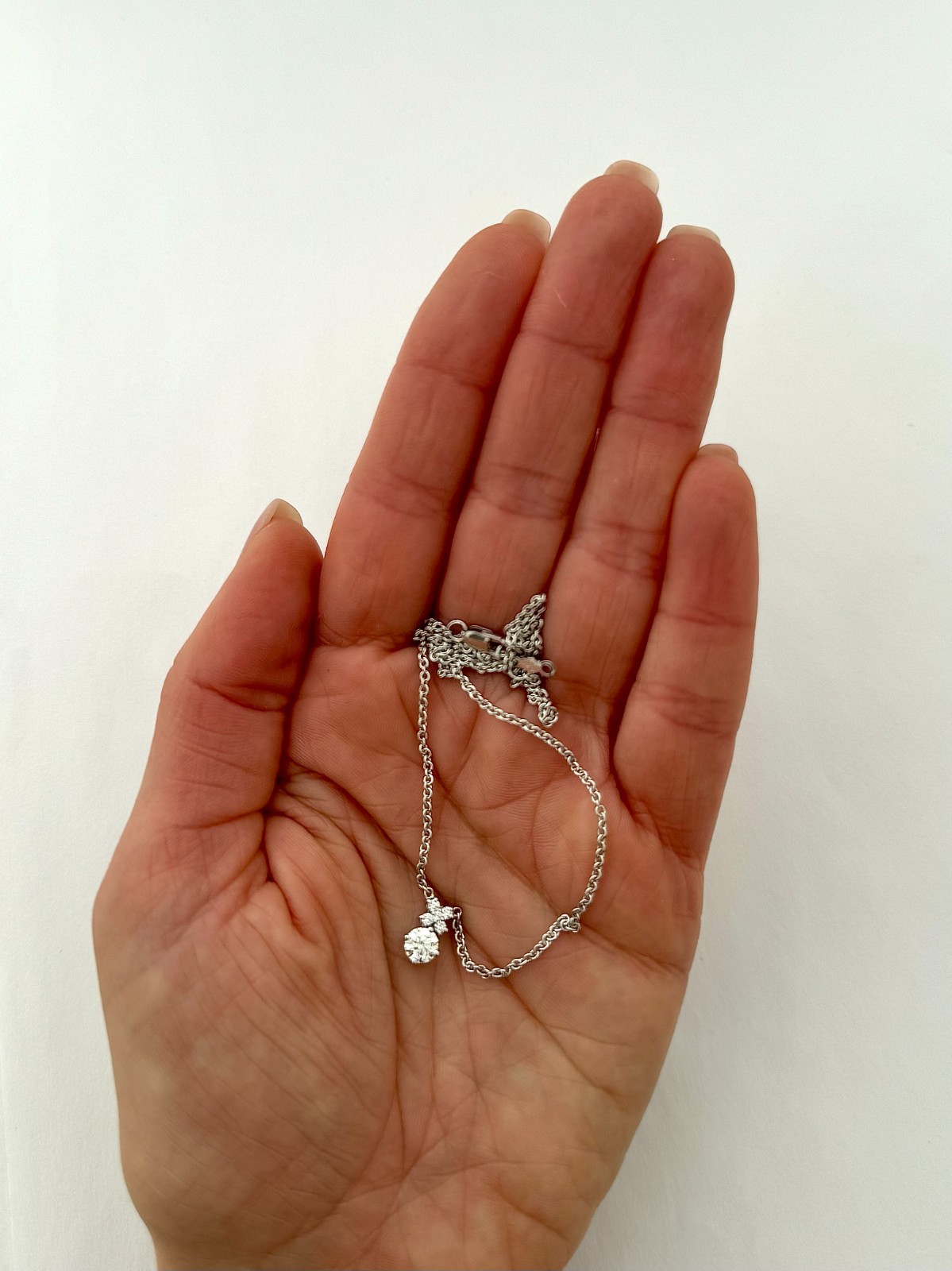 DIAMOND PENDANT 14K WG, 0.50 CARAT VS QUALITY, GIA CERT, RET USD $2,700+TAX