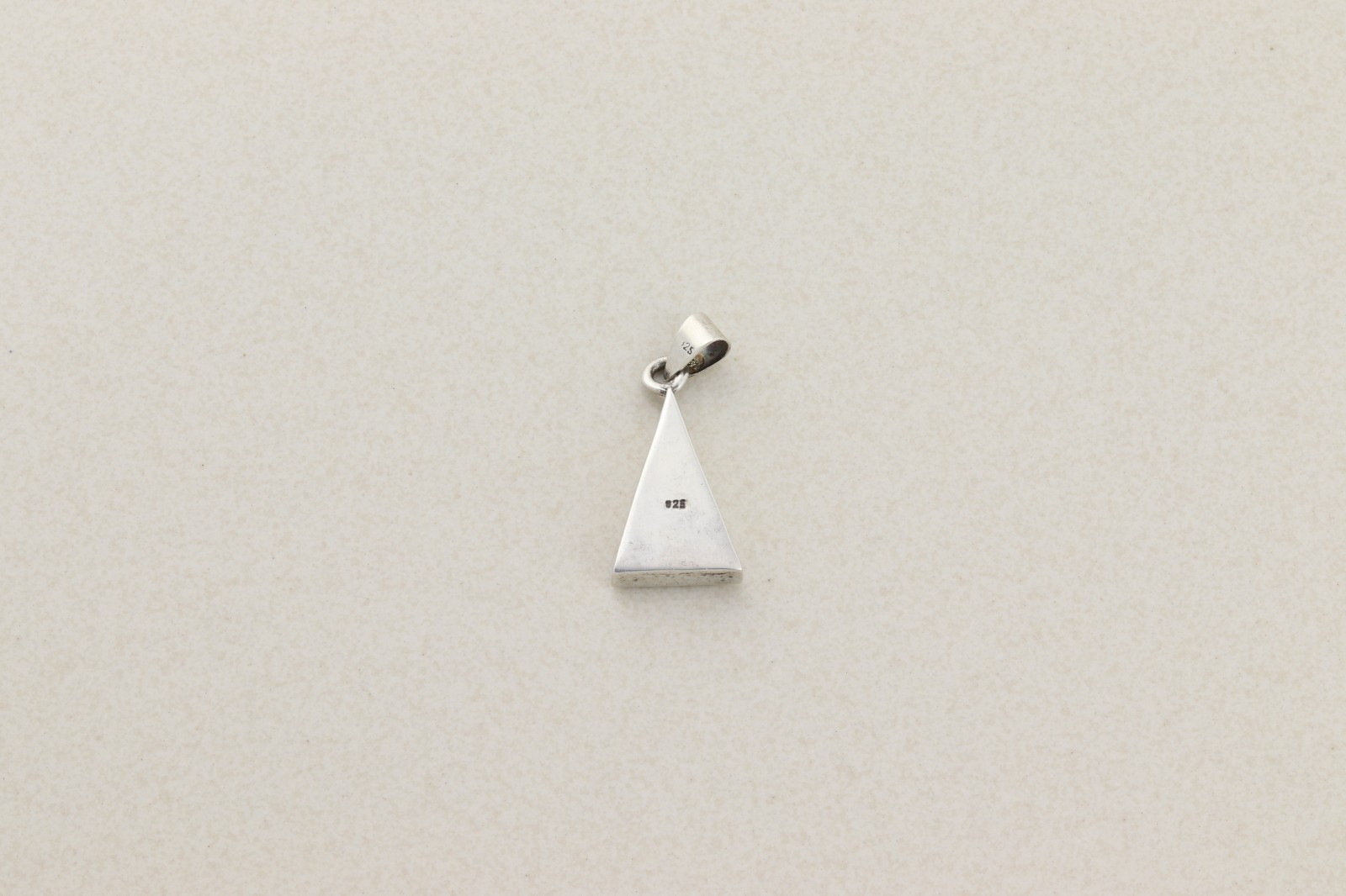 Pendant Only Sterling Silver Mother of Pearl Triangle Pendant 1 1/4″ x 1/2″ inch