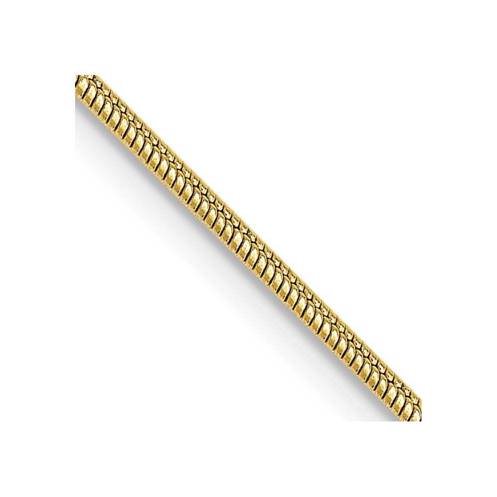 10k Yellow Gold 1.1mm Round Snake Chain Necklace 24″ for Women Men 5.43g