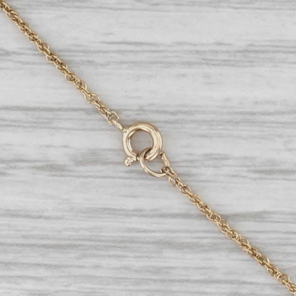 18″ 1.1mm Rope Chain Necklace 18k Yellow Gold