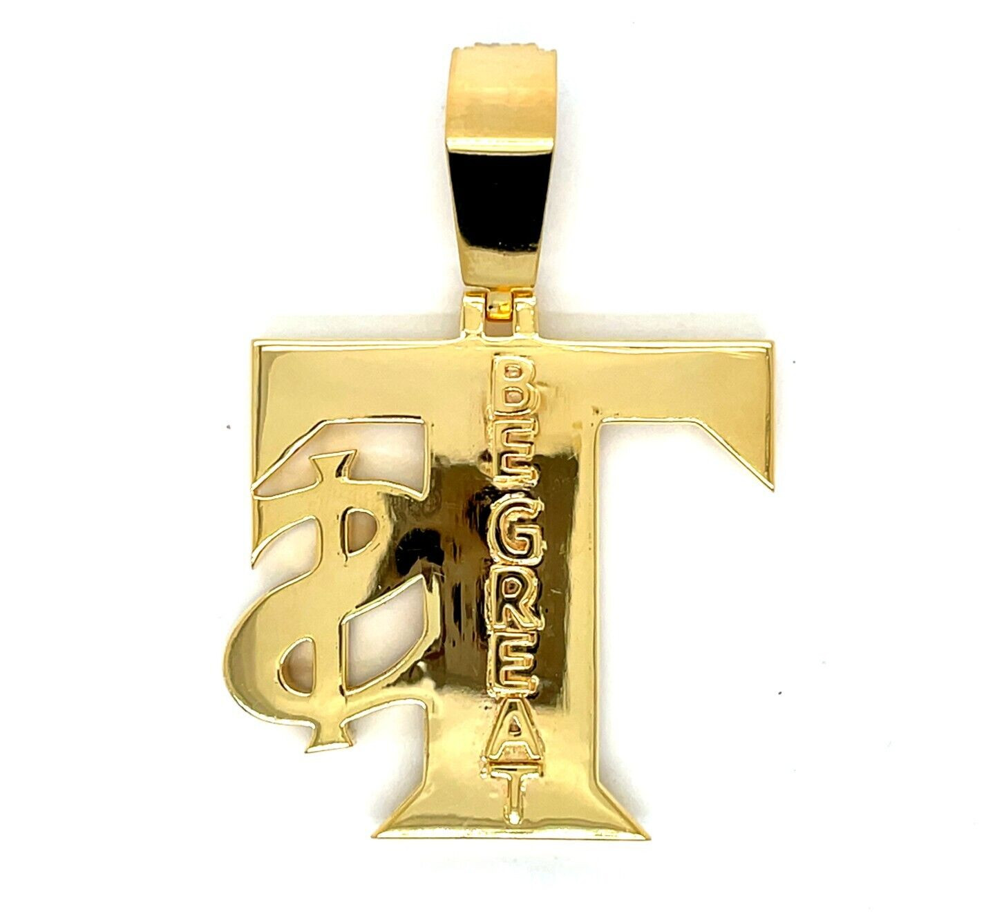Personalised Letter Pendant , custom make Gift for Him , Lab Made Diamond .