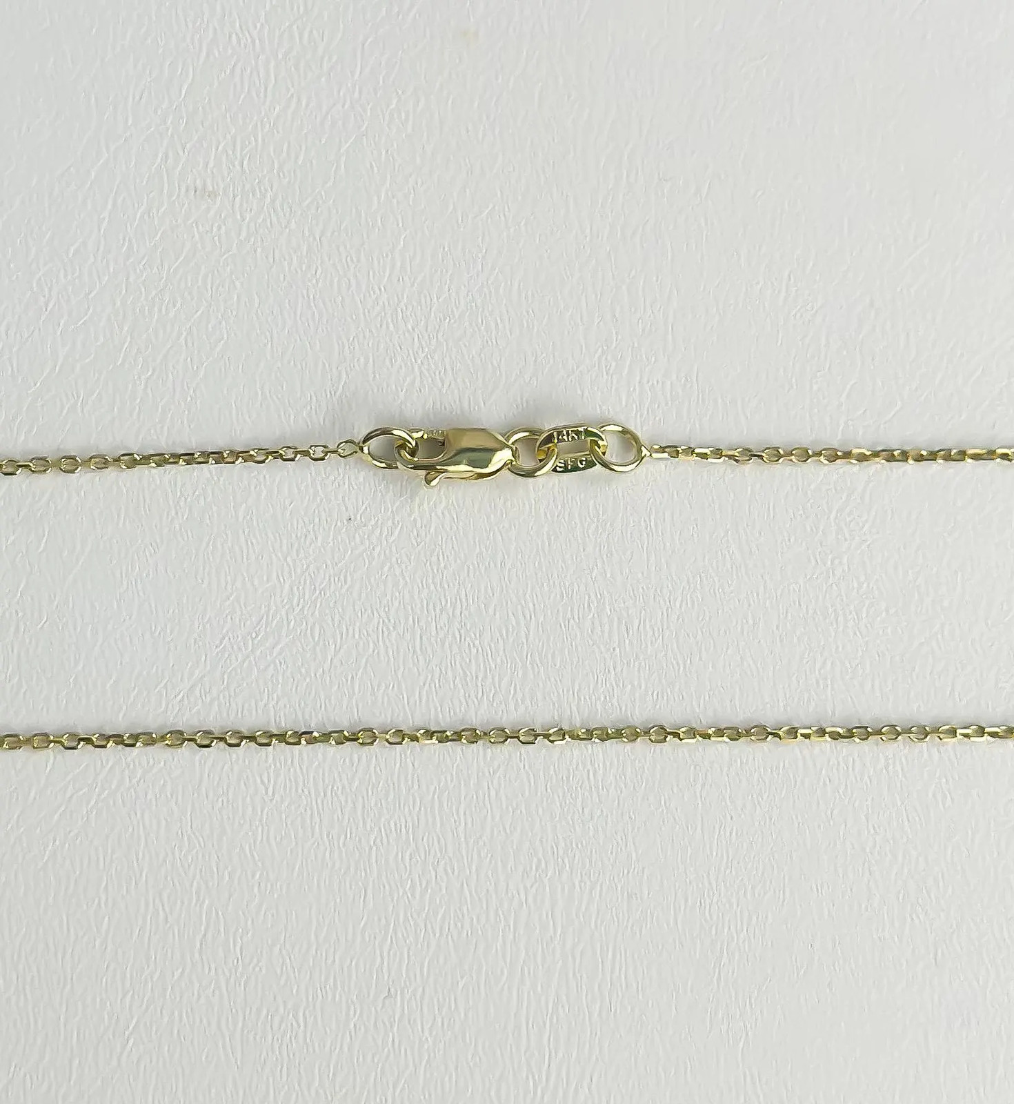 14K Solid Gold Cable Chain Necklace, 16 18 20 Inch, Dainty Gold Chain