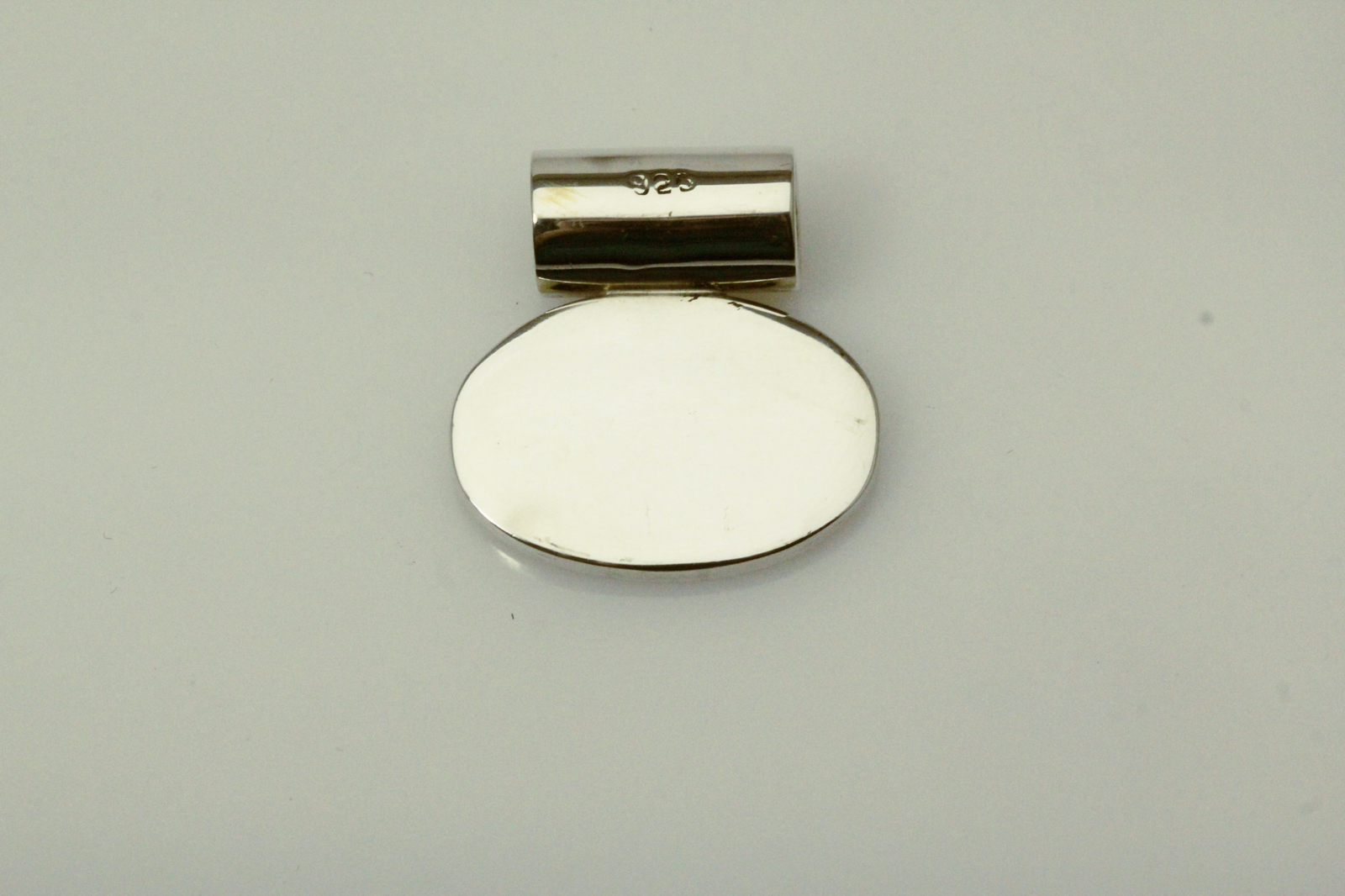 925 Sterling Silver Small Oval Slide Pendant 8.3 Grams (PEN8950)